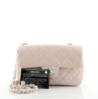 Chanel Vintage CC Chain Flap Bag Quilted Lambskin Mini