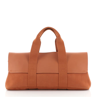 Hermes Valparaiso East West Bag Toile and Leather PM