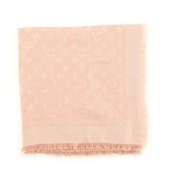 Louis Vuitton Monogram Shawl Silk with Wool
