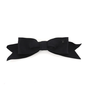 Chanel Bow Hair Barrette Satin