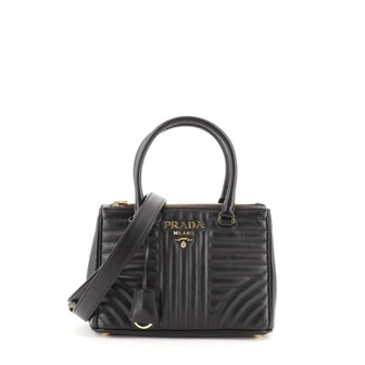 Prada Double Zip Tote Diagramme Quilted Leather Mini