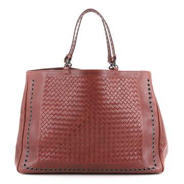 Bottega Veneta Tote Intrecciato Leather with Grommet Detail Large