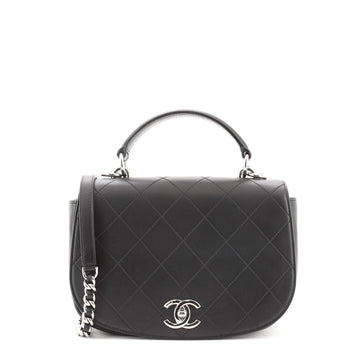 Chanel Ring My Bag Top Handle Handbag Quilted Calfskin Medium