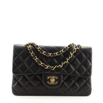 Chanel Vintage Classic Double Flap Bag Quilted Lambskin Small