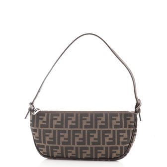 Fendi Vintage Zip Pochette Zucca Canvas Small