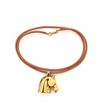 Hermes Horsehead Necklace Metal