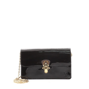 Louis Vuitton Cherrywood Chain Wallet Vernis with Monogram Canvas
