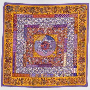 Hermes Pique Fleuri de Provence Scarf Printed Silk 90