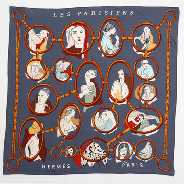 Hermes Les Parisiens Scarf Printed Silk 90
