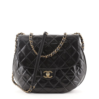 Chanel Dubai Messenger Bag Quilted Aged Calfskin Medium