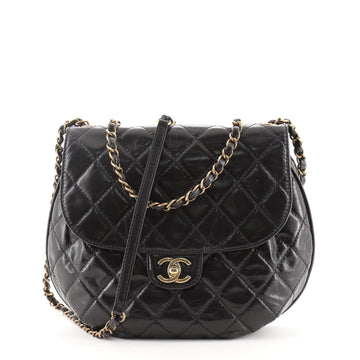 Chanel Dubai Messenger Bag Quilted Aged Calfskin Medium