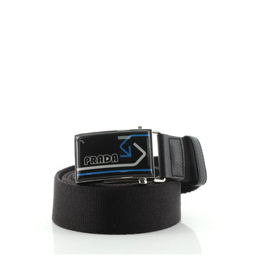Prada Logo Buckle Belt Nylon