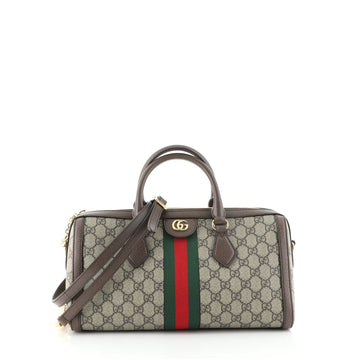 Gucci Ophidia Boston Bag GG Coated Canvas Medium