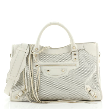 Balenciaga City Classic Studs Bag Perforated Leather Medium