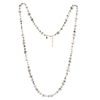 Chanel CC Splatter Necklace Painted Faux Pearl