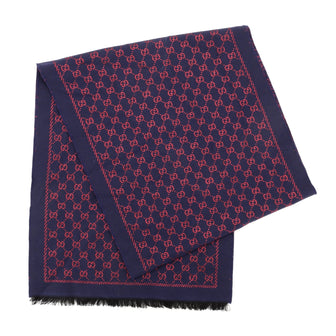 Gucci GG Scarf Lurex Wool Blend