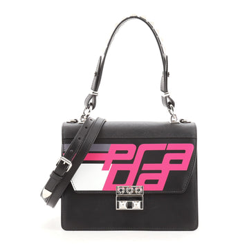 Prada Elektra Top Handle Bag Printed Leather Small
