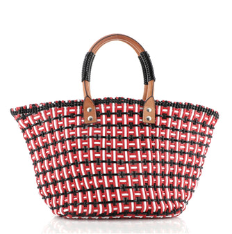 Balenciaga Bistrot Panier Bag Woven Leather Small