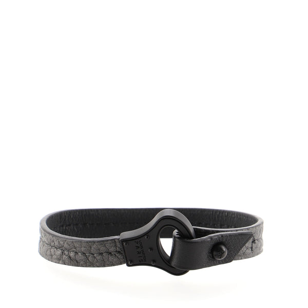 Louis Vuitton Leather Archive Wrap Bracelet - Black, Brass Wrap