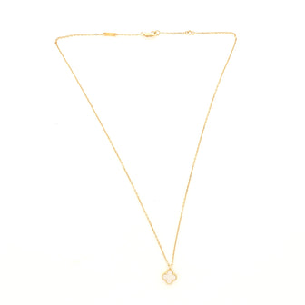 Van Cleef & Arpels Sweet Alhambra Mother of Pearl Necklace 18K Yellow Gold