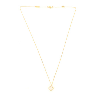 Van Cleef & Arpels Sweet Alhambra Mother of Pearl Necklace 18K Yellow Gold