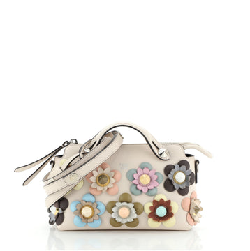 Fendi By The Way Satchel Floral Embellished Leather Mini