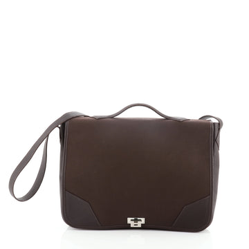 Hermes Lock Flap Messenger Toile and Leather Medium