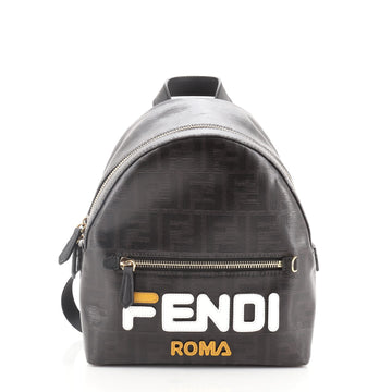 Fendi Mania Logo Backpack Zucca Coated Canvas Mini