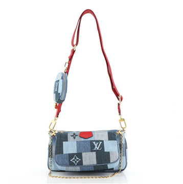 Louis Vuitton Multi Pochette Accessoires Damier and Monogram Patchwork Denim