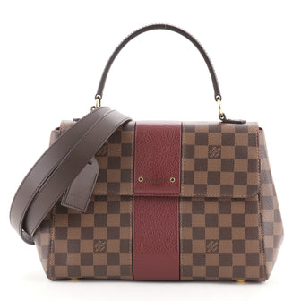 Louis Vuitton Bond Street Handbag Damier with Leather MM