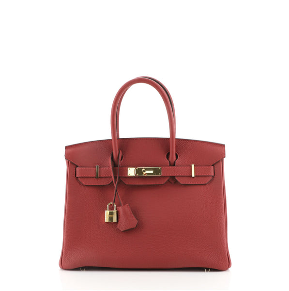 Hermès Vintage - Togo Birkin 30 - Red Burgundy - Leather Handbag