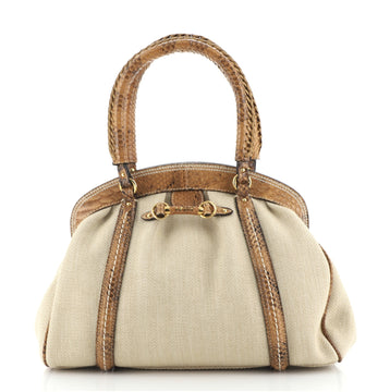 Christian Dior My Dior Frame Tote Canvas with Leather Medium