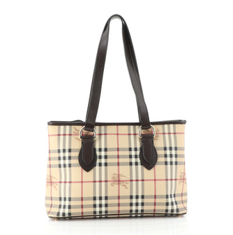 Burberry Regent Tote Haymarket Coated Canvas Medium