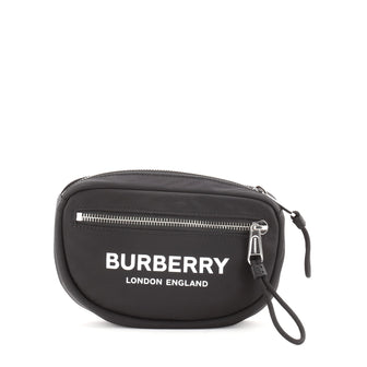 Burberry Logo Cannon Bum Bag Printed Nylon Small