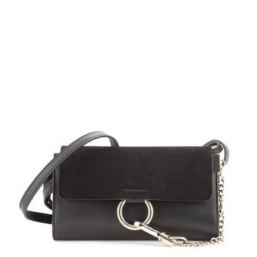 Chloe Faye Shoulder Bag Leather and Suede Mini