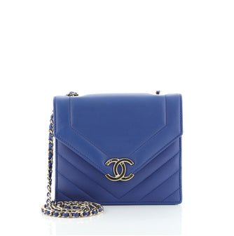 Chanel Envelope Flap Bag Chevron Calfskin Small