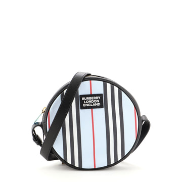 Burberry Icon Stripe Round Crossbody Bag Canvas
