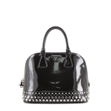 Prada Promenade Bag Embellished Spazzolato Leather Medium