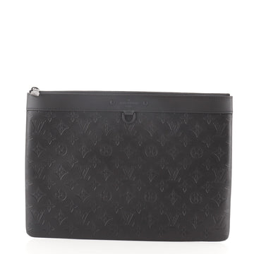 Louis Vuitton Discovery Pochette Monogram Shadow Leather GM