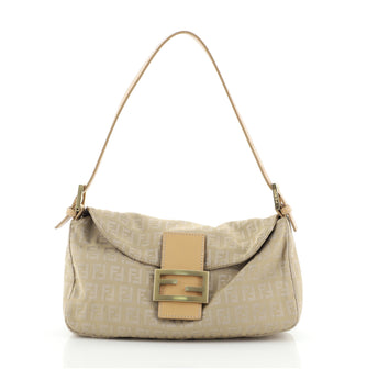 Fendi Double Flap Bag Zucchino Canvas Medium