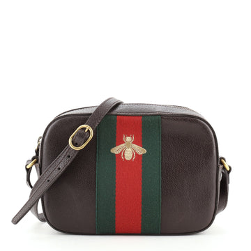 Gucci Bee Web Camera Bag Leather
