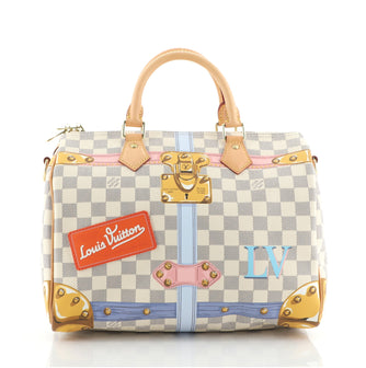 Louis Vuitton Speedy Bandouliere Bag Limited Edition Damier Summer Trunks 30