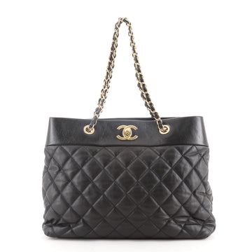 Chanel Soft Elegance Tote Quilted Distressed Calfskin Large