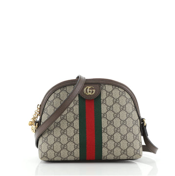 Gucci Ophidia Dome Shoulder Bag GG Coated Canvas Small
