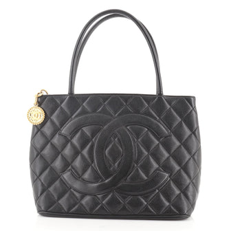 Chanel Medallion Tote Quilted Caviar