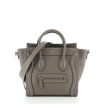 Celine Luggage Bag Grainy Leather Nano