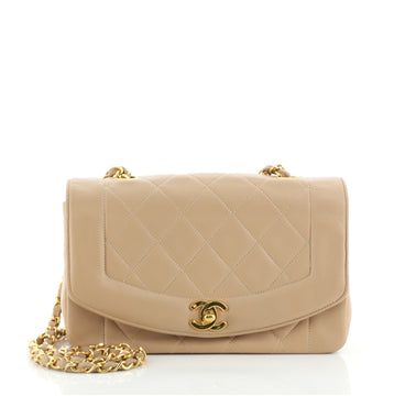 Chanel Vintage Diana Flap Bag Quilted Lambskin Small