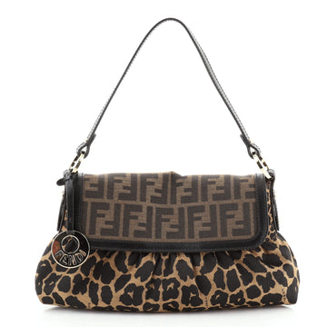 Fendi Chef Flap Bag Printed Canvas Small