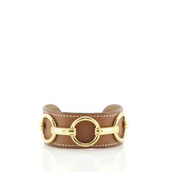 Hermes Mors Cuff Leather Bracelet