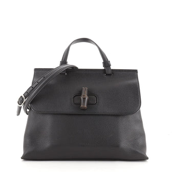 Gucci Bamboo Daily Top Handle Bag Leather Medium